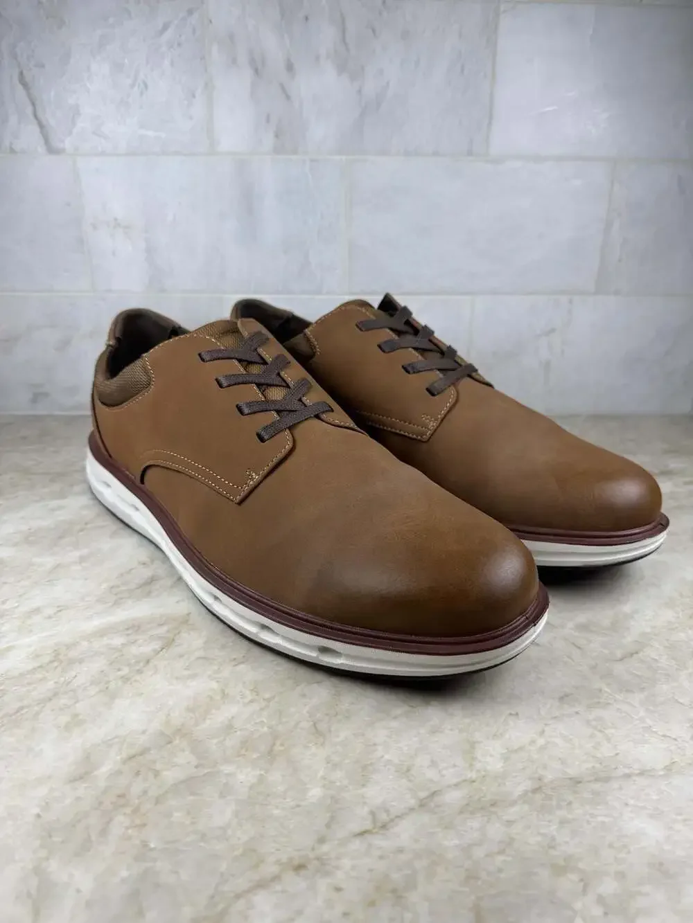 Lands’ End Men’s Sport Oxford Tan Brown Comfort Casual Shoes Size 13 CE20189MT